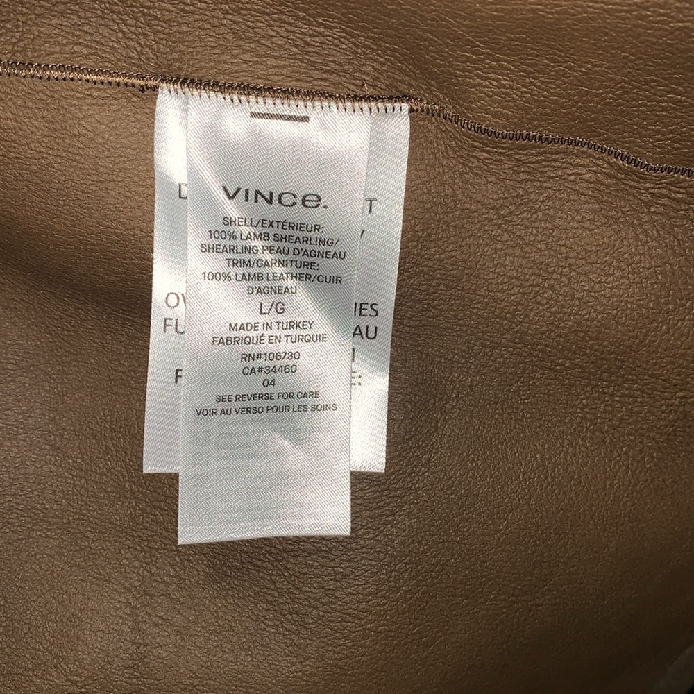 Vince NWT Real Shearling Reversible Belted Long Coat - Picture 10 of 15